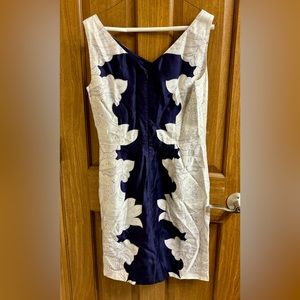 Navy and White Dress